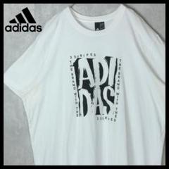 【希少】アディダス Tシャツ 半袖 ビッグプリント オーバーサイズ 白 5XL