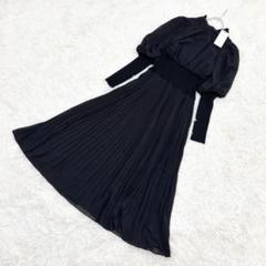 【新品未使用】スナイデル　リブドッキングシフォンプリーツワンピース