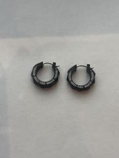DIESEL ディーゼル ピアス 両耳 メンズ ブラック STEEL 黒