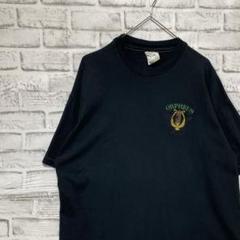 USA製90sヴィンテージTシャツ！シングルステッチ　ブラック半袖古着L25