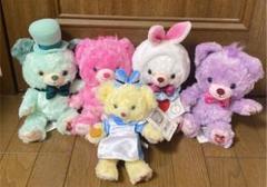 ユニベアシティ　ディズニー　ぬいぐるみ　コスチューム　アリス　5体セット ユニベアシティ ディズニー ぬいぐるみ コスチューム アリス 5体