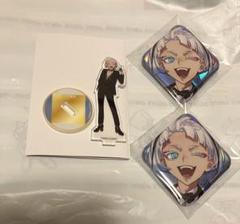 刀剣乱舞　大本丸博　スクエア缶バッジ　ミニアクリルスタンド 九鬼