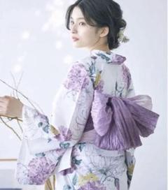 dita 浴衣 京藤色の菊重ね