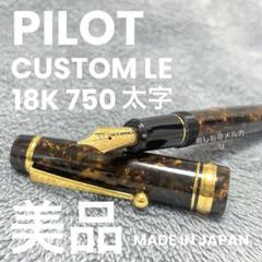 超美品】パイロットカスタムエレガンス18K750太字マーブル軸万年筆