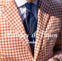 【新品】Holliday & Brown／ウェーブ柄／モチーフ／ブルー／オレンジのサムネイル