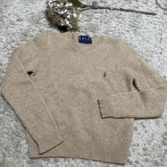 ラルフローレン　ホース柄刺繍 セーター Mサイズ キャメルカラー ラルフローレンホース柄刺繍 セーター Mサイズ キャメルカラー