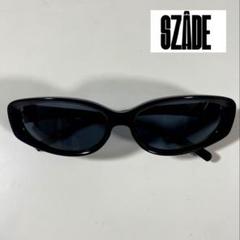 サングラス/szadeスクエア型サングラス ブラック/トータス ケース付き サングラス/szadeスクエア型サングラス ブラック/トータス