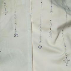 方側カーテンセット　刺繍スパンコール