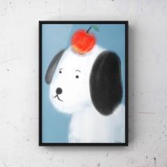 ★A4フレーム付き★オリジナル アートポスター JACK 犬 インテリア