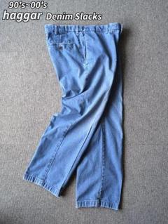 90s 00s haggar デニム スラックス パンツ ジーンズ 古着 W38