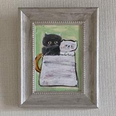 絵画。原画☆キャンバスF10【すべてのかわいい猫は世界で完璧な