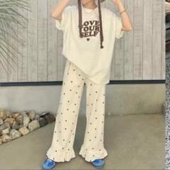 新品未使用 TSUHARU 裾シフォンフリルパンツ TSUHARU by Samansa Mos2（ツハルバイサマンサモスモス）の