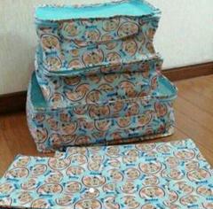 ダッフィー ブルー トラベル用小分けバッグ 仕分け・収納ポーチ6点セット