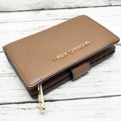 MICHAEL KORS マイケルコース 2つ折り財布 ダークブラウン レザー