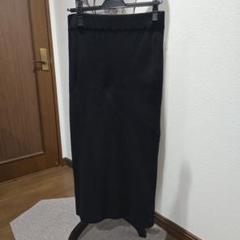 LUCA★美品★ブラックニットタイトスカート スリット入り
