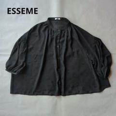 【美品】ESSEME　ドットシアブラウス　黒　XLのサムネイル