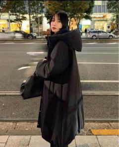CLANE - バルーン フーディ ロングダウンコート - BALLOON HOODIE LONG DOWN COAT - BLACK |  ADDICT WEB SHOP