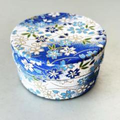 和紙缶　空き缶　小物入れ　アンティーク