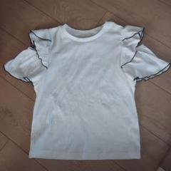 フリル袖 ホワイト Tシャツ