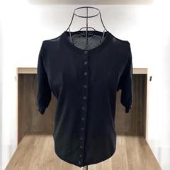 DOLCE&GABBANA カーディガン　シルク100% 黒 46 ドルガバ DOLCE&GABBANA カーディガン シルク100% 黒 46サイズ レース