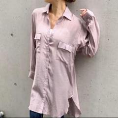 JUNOAH オーバーサイズ＊丈長めスリット＊シアーシャツ♡