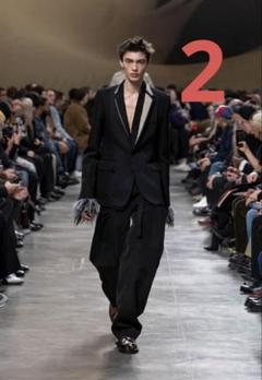 新品SACAI サカイ　ブラック ダブルブレスト テーラードジャケット ダブルブレスト sacai(サカイ) テーラードジャケット(メンズ