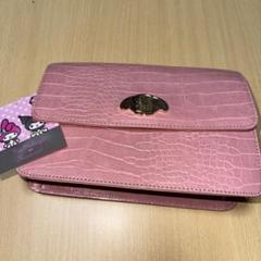 マイメロディ ロングストラップクロコダイル風ショルダーバッグ2 マイメロディ♥クロミロングストラップクロコダイル風