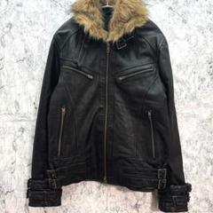 JACKROSE レザージャケット M 黒 Y2K ファー キルティング裏地 JACKROSE レザージャケット M 黒 Y2K ファー キルティング裏地