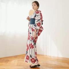 しまむら　marieまりえ 浴衣　ストライプ花柄　セパレートゆかた4点セット 2025年最新】しまむら marie 浴衣の人気アイテム - メルカリ
