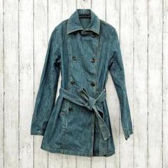 【 clear jean 】ウエストマークデニムミドルコート Wボタン