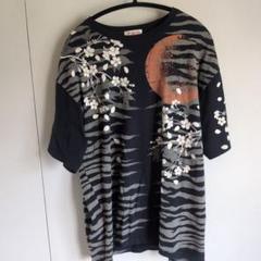 華鳥風月(花魁)刺繍·虎プリントTシャツ