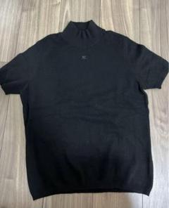 courreges クレージュ サマーニット 黒ネイビー 楽天市場】【中古】 Courreges サマーニット ロゴ刺しゅう