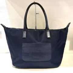 【美品】agnes b. ナイロン×レザー　トートバッグ　ネイビー　A4可のサムネイル