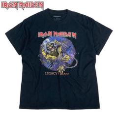 04M911◯IRON MAIDEN 黒 ヴィンテージ 半袖 バンドTシャツ L