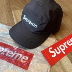 【美品】Supreme Inset Logo Camp Capブラック20FW Supreme Inset Logo Camp Cap Black - FW20 - US