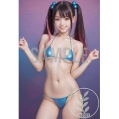 美少女 水着 グラビア セクシー 微笑み A4アート 高画質 ヨ723_30