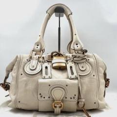 《極美品》 Chloe パディントン 南京錠 レザー ハンドバッグ 鍵付