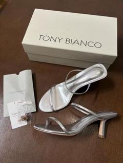 未使用＊TONY BIANCO CAMILLE シルバー ミュールサンダル ７ 未使用＊TONY BIANCO CAMILLE シルバー ミュールサンダル 7