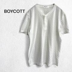ボイコット ヘンリーネックTシャツ 日本製 半袖 トップス メンズM 綿混