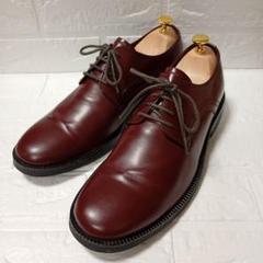 Hush Puppies バーガンディ レザー プレーントゥーシューズ