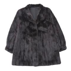 【美品 最高級◎】サガミンク ハーフコート リアルファー 女優襟 着丈70 L 美品 最高級◎】サガミンク ハーフコート リアルファー 女優襟