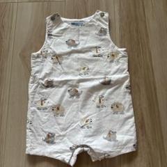 美品　jacadi ロンパース　オーバーオール　犬柄　ジャカディ