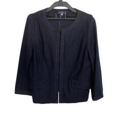 新品　KEITH レディース　ノーカラージャケット　フォーマル　ブラック　黒　M オンライン限定【オールシーズン・喪服・礼服・フォーマル】ノー