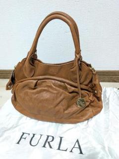 FURLA フルラ キャメル レザー ハンドバッグ
