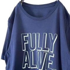 FULLY ALIVE 10:10 チーム Tシャツ ネイビー 紺色 古着