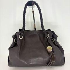 フルラ　FURLA レザー　編み込み　ハンドバッグ　391
