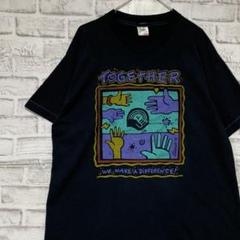 USA製90sヴィンテージTシャツ！シングルステッチ　ブラック半袖古着L716