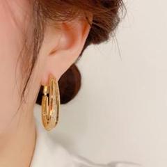 ♥️人気商品♥️おしゃれ　レディース　話題　輪っかピアス　ゴールド　海外　フープ