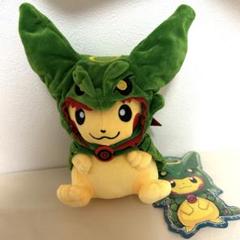 レックウザ ピカチュウ ポンチョ ぬいぐるみ - メルカリ