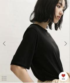 未使用タグ付　Adam et Rope'(アダムエロペ) ブラックTシャツ ADAM ET ROPE' tシャツ 「TANG TANG for ROPE'」別注 MUSIC L/S